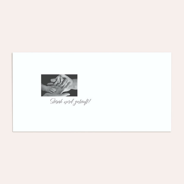 Umschlag mit Design Taufe - First Photos