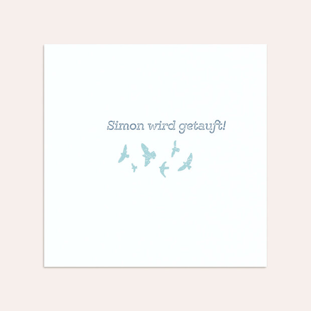 Umschlag mit Design Taufe - Erster Gruß