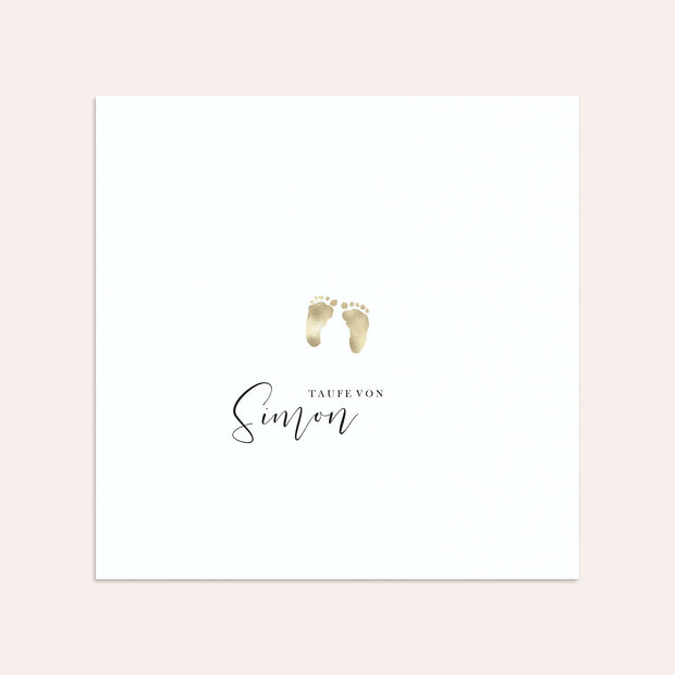 Umschlag mit Design Taufe - Füßlein