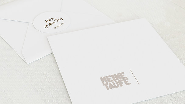 Umschlag mit Design Taufe - Taufe Fototext