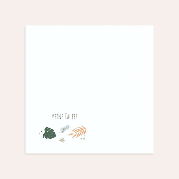 Umschlag mit Design Taufe - Zarter Blätterregen