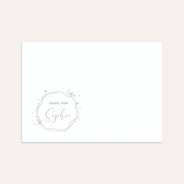 Umschlag mit Design Taufe - Minimal Foil