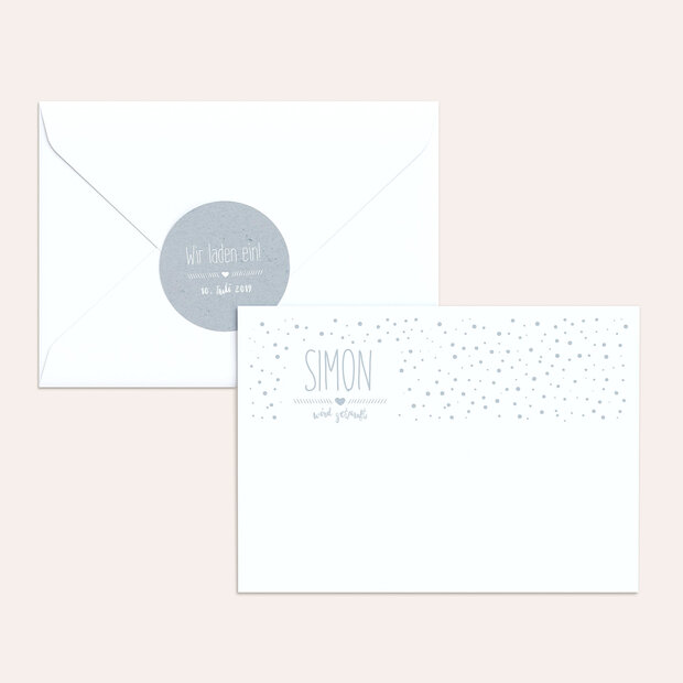 Umschlag mit Design Taufe - Mit Liebe