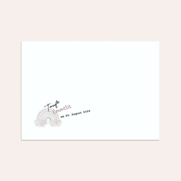 Umschlag mit Design Taufe - Little Rainbow
