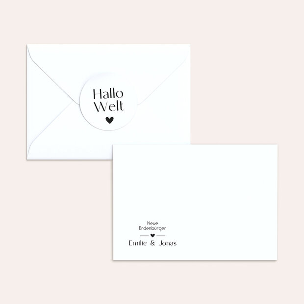 Umschlag mit Design  Baby - Doppeltes Lottchen