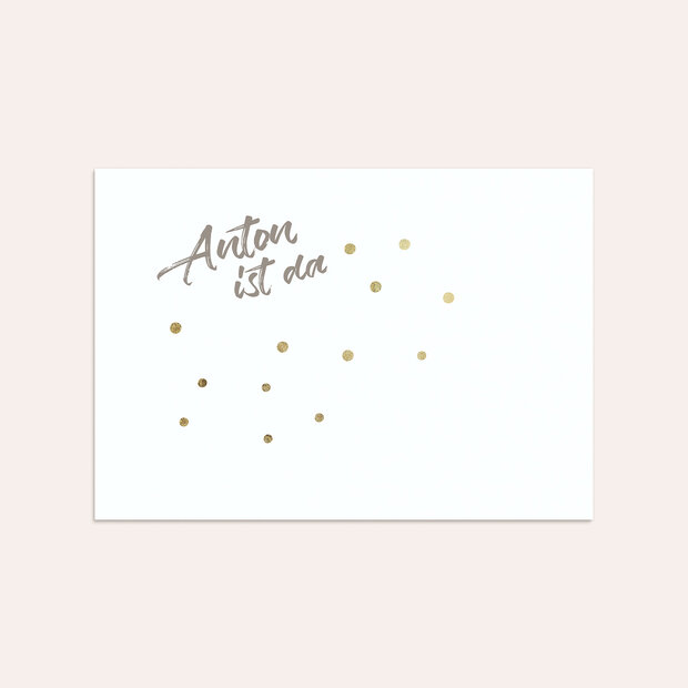 Umschlag mit Design  Baby - Goldtaler