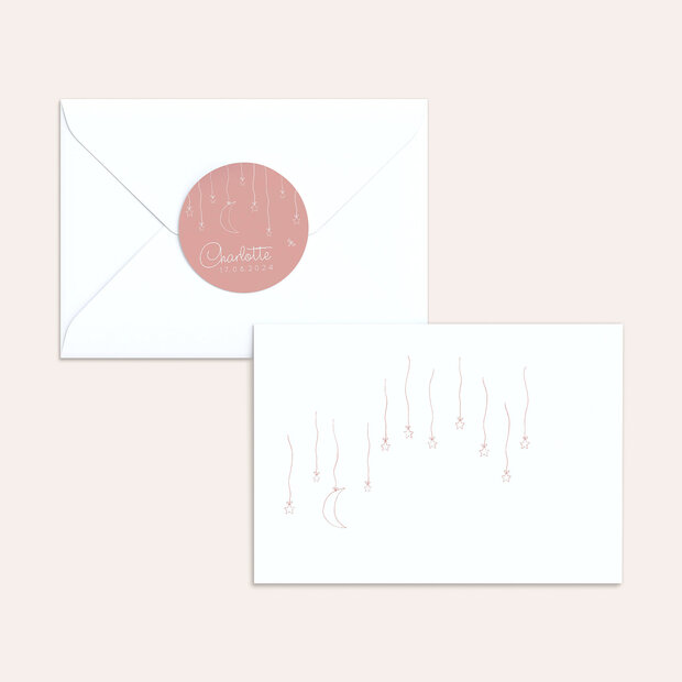 Umschlag mit Design  Baby - Sternengirlande