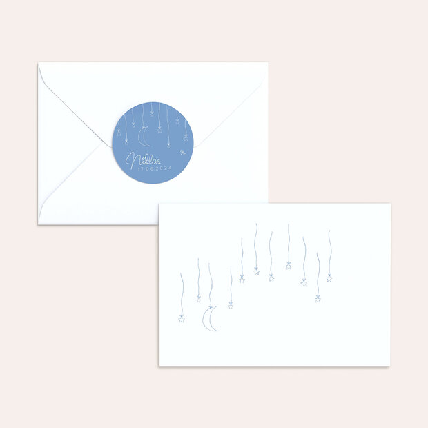 Umschlag mit Design  Baby - Sternengirlande