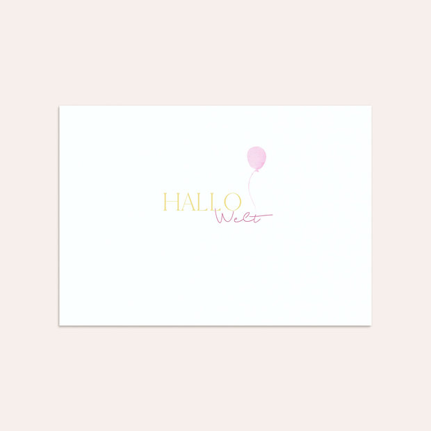Umschlag mit Design  Baby - Aquarell-Ballon