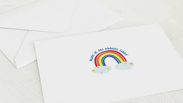 Umschlag mit Design  Baby - Regenbogenparty