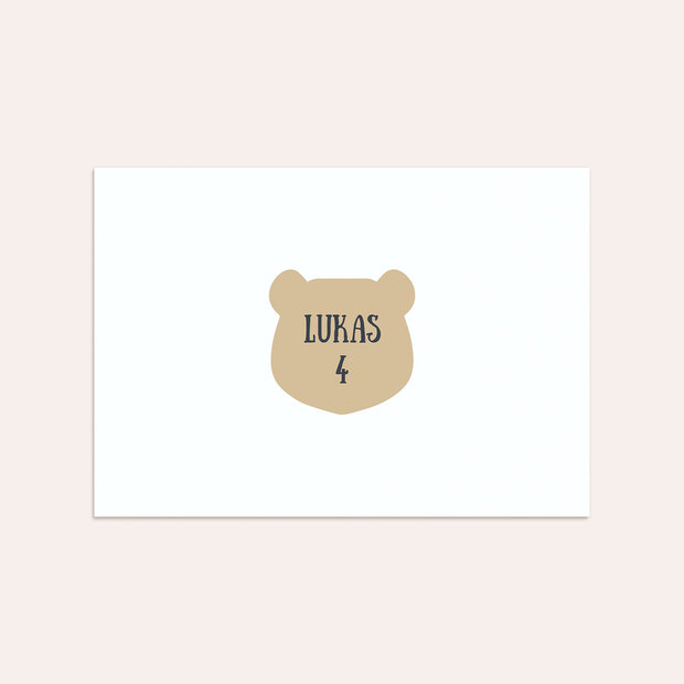 Umschlag mit Design  Baby - Zottelbär