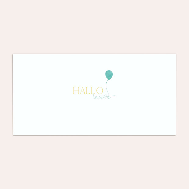 Umschlag mit Design  Baby - Aquarell-Ballon