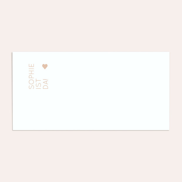 Umschlag mit Design  Baby - Reines Herz