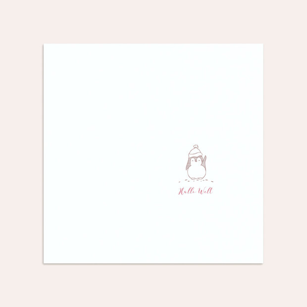 Umschlag mit Design  Baby - Kleiner Pinguin