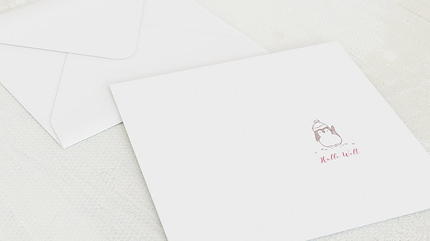 Umschlag mit Design  Baby - Kleiner Pinguin