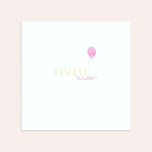 Umschlag mit Design  Baby - Aquarell-Ballon