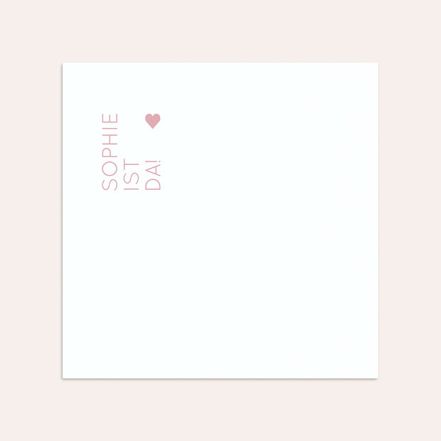 Umschlag mit Design  Baby - Reines Herz