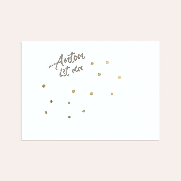 Umschlag mit Design  Baby - Goldtaler