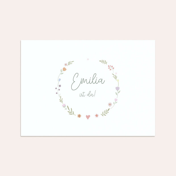 Umschlag mit Design  Baby - Bunt geblümt