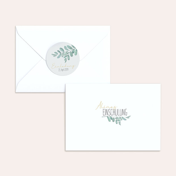 Umschlag mit Design Einschulung - Meine Zeremonie
