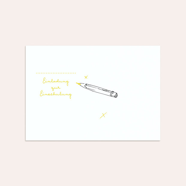 Umschlag mit Design Einschulung - Schicker Schulranzen