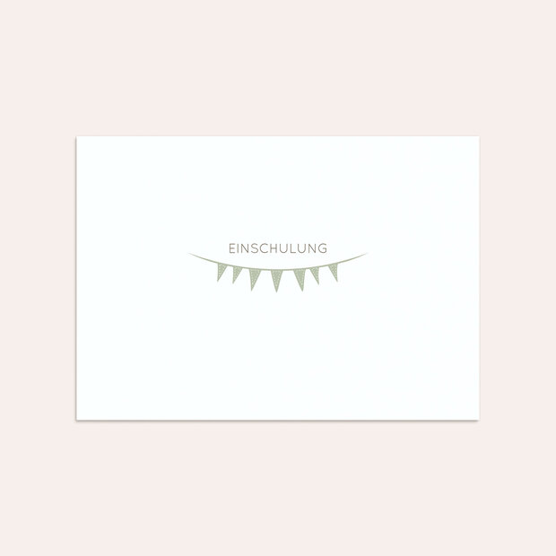 Umschlag mit Design Einschulung - Freudige Fähnchen