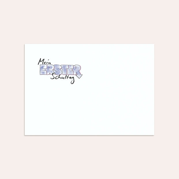 Umschlag mit Design Einschulung - Knobelfrage