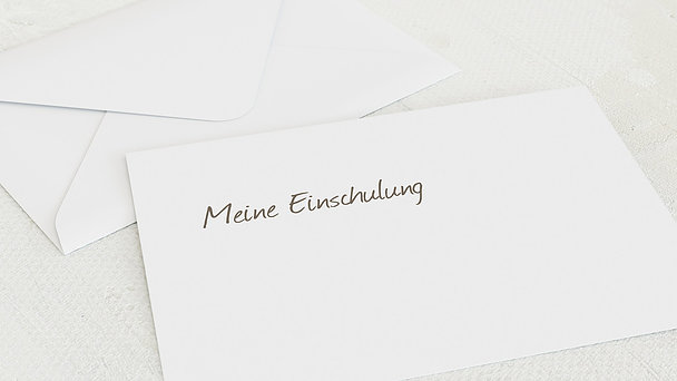 Umschlag mit Design Einschulung - Getäfelt jung