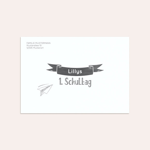 Umschlag mit Design Einschulung - Jetzt komme ich