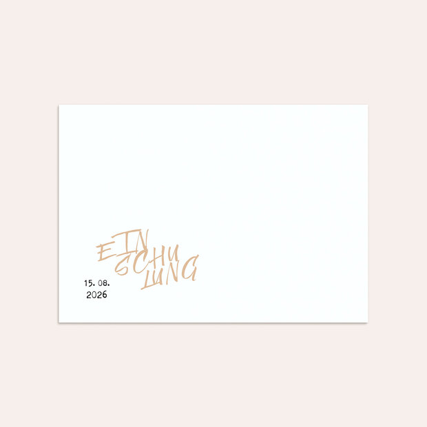 Umschlag mit Design Einschulung - 1 Schultag