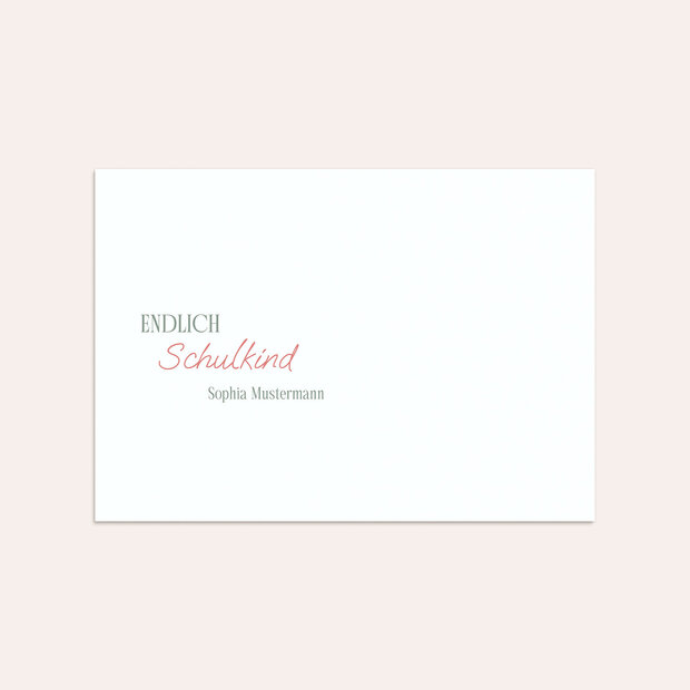 Umschlag mit Design Einschulung - Kreidezauber