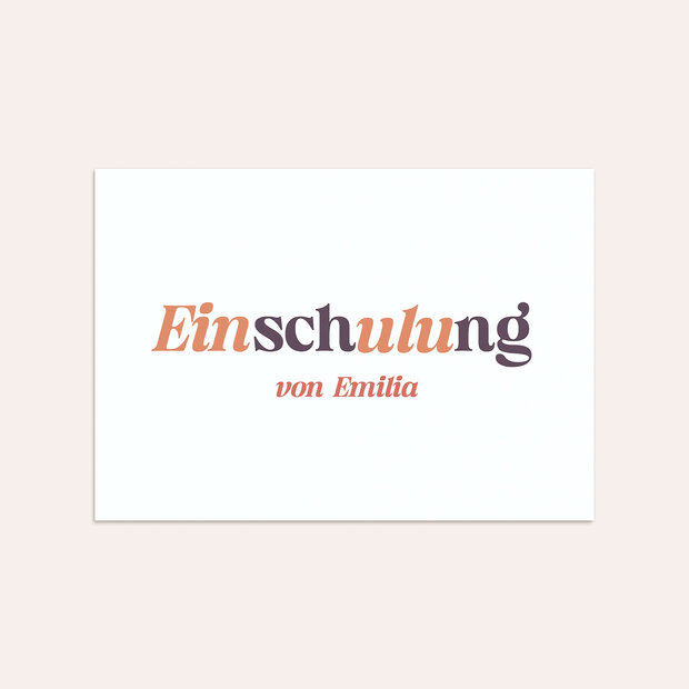 Umschlag mit Design Einschulung - Coole Streifen