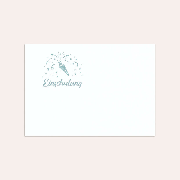 Umschlag mit Design Einschulung - Ankündigung