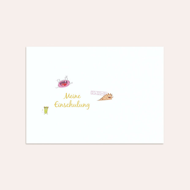 Umschlag mit Design Einschulung - School Monsters