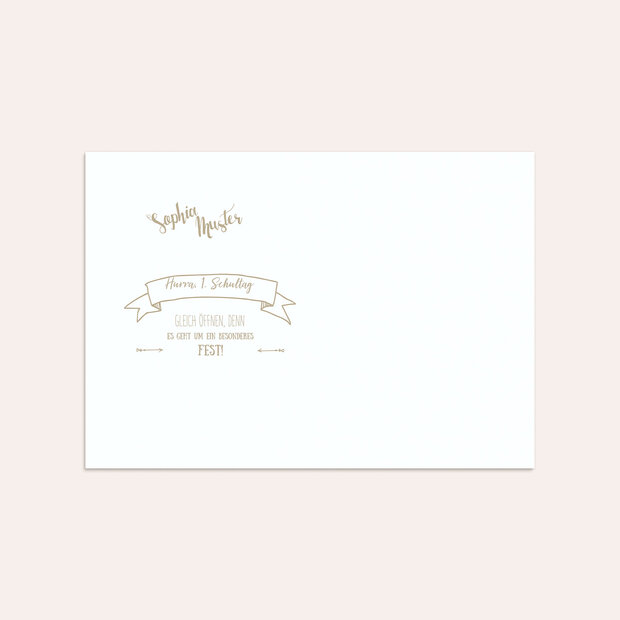 Umschlag mit Design Einschulung - Kraftpapier