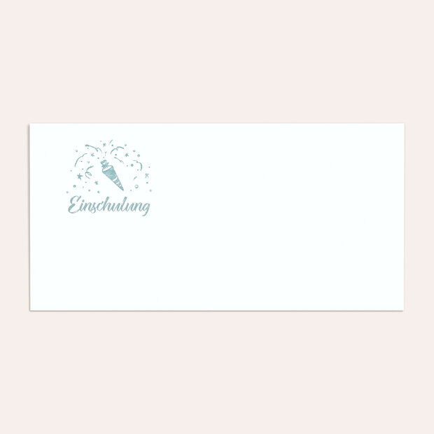 Umschlag mit Design Einschulung - Ankündigung