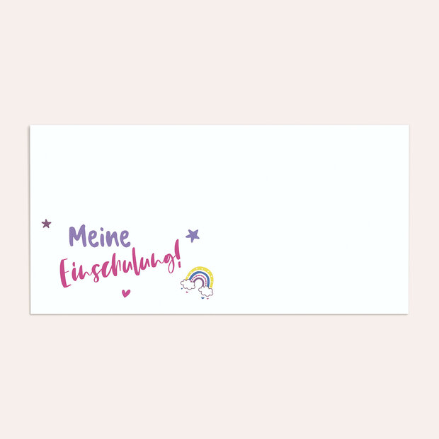 Umschlag mit Design Einschulung - Bunte Schulfreude