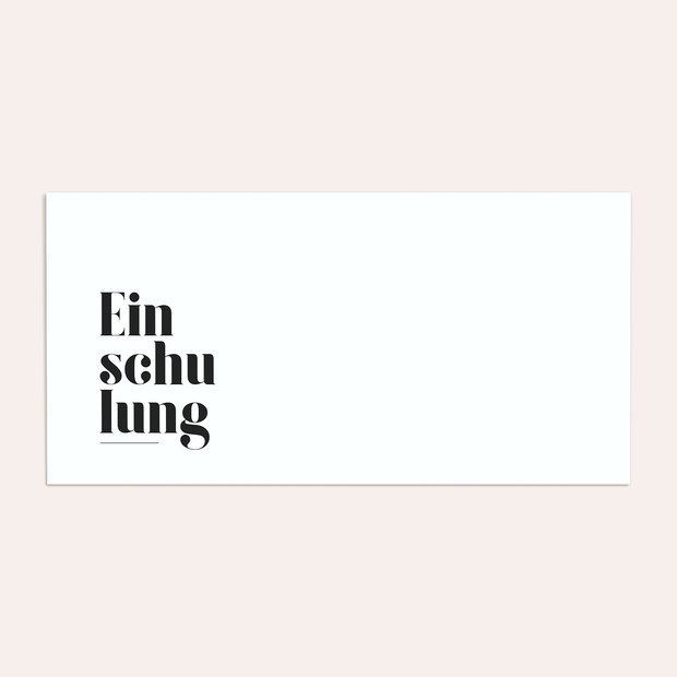Umschlag mit Design Einschulung - Das große Ereignis Einschulung
