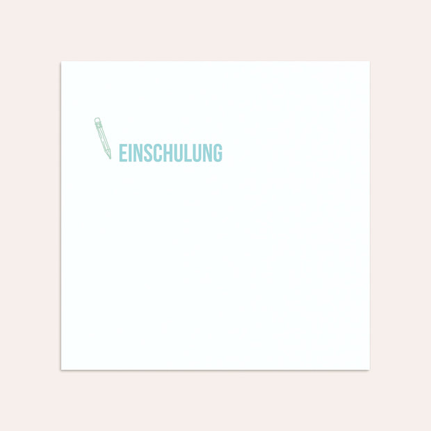 Umschlag mit Design Einschulung - Hausaufgaben