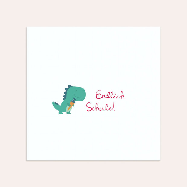 Umschlag mit Design Einschulung - Dinostarker Schulstart