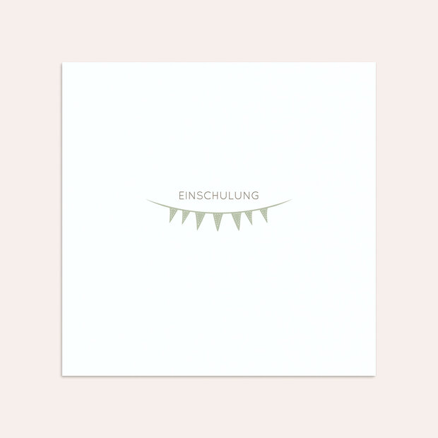 Umschlag mit Design Einschulung - Freudige Fähnchen