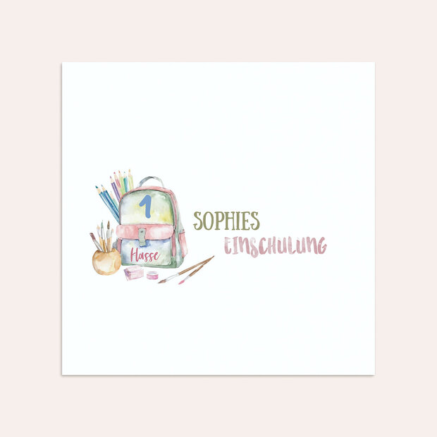 Umschlag mit Design Einschulung - Startklar