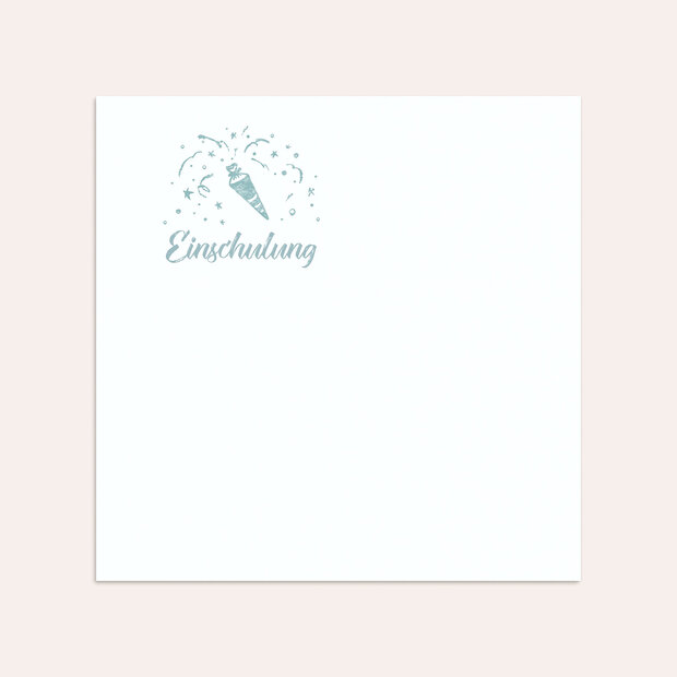 Umschlag mit Design Einschulung - Ankündigung