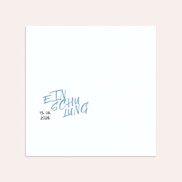 Umschlag mit Design Einschulung - 1 Schultag