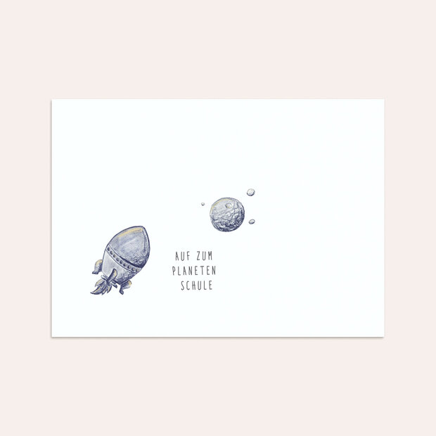 Umschlag mit Design Einschulung - Planet Schule