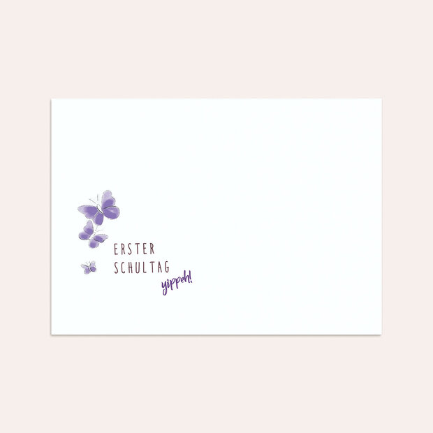 Umschlag mit Design Einschulung - Schmetterlingstanz