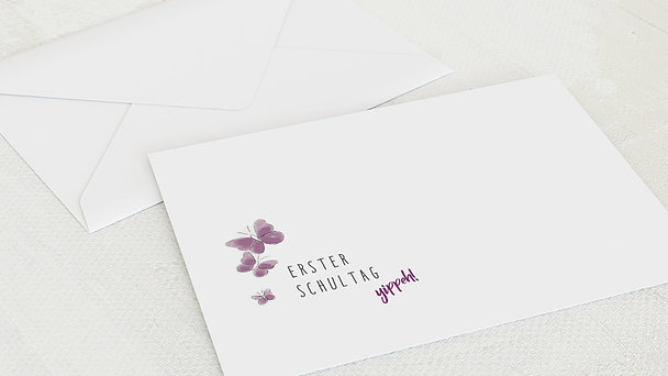 Umschlag mit Design Einschulung - Schmetterlingstanz