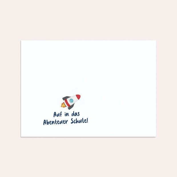 Umschlag mit Design Einschulung - Kleine Astronauten