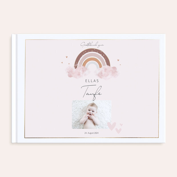 Gästebuch Taufe - Regenbogenfarben
