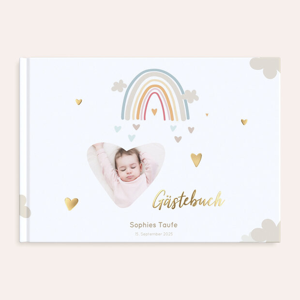 Gästebuch Taufe - Regenbogen-Zauber